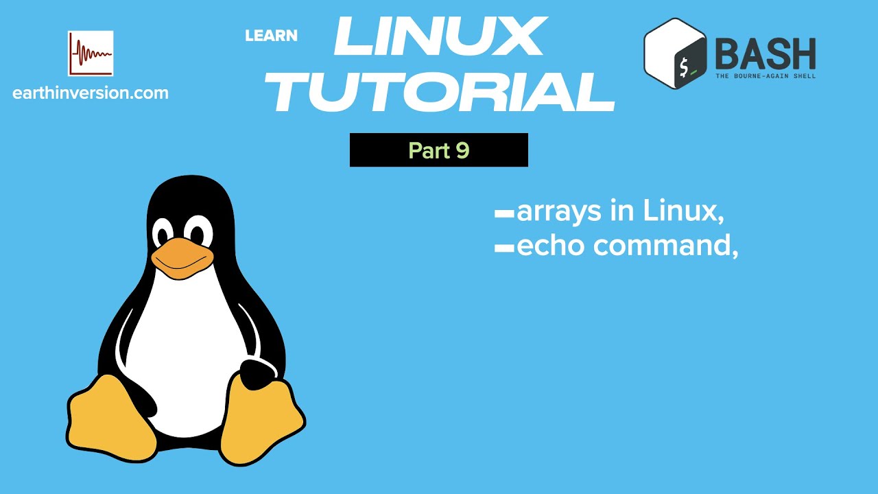 'Video thumbnail for Linux Tutorial Part 9: arrays in bash'