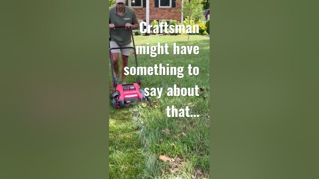 'Video thumbnail for Do electric mowers work? Craftsman answers. #shorts #lawncare #diy #satisfying'