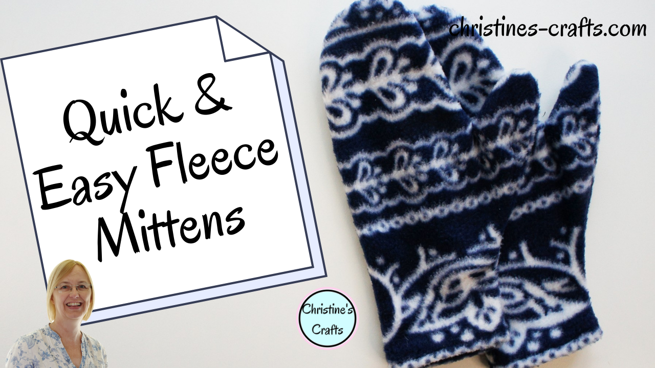 'Video thumbnail for Sew any Size Fleece Mittens in under 30 Minutes - No pattern needed'