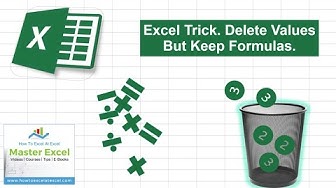 'Video thumbnail for Delete Values But Keep Formulas. Reset An Excel Worksheet.'