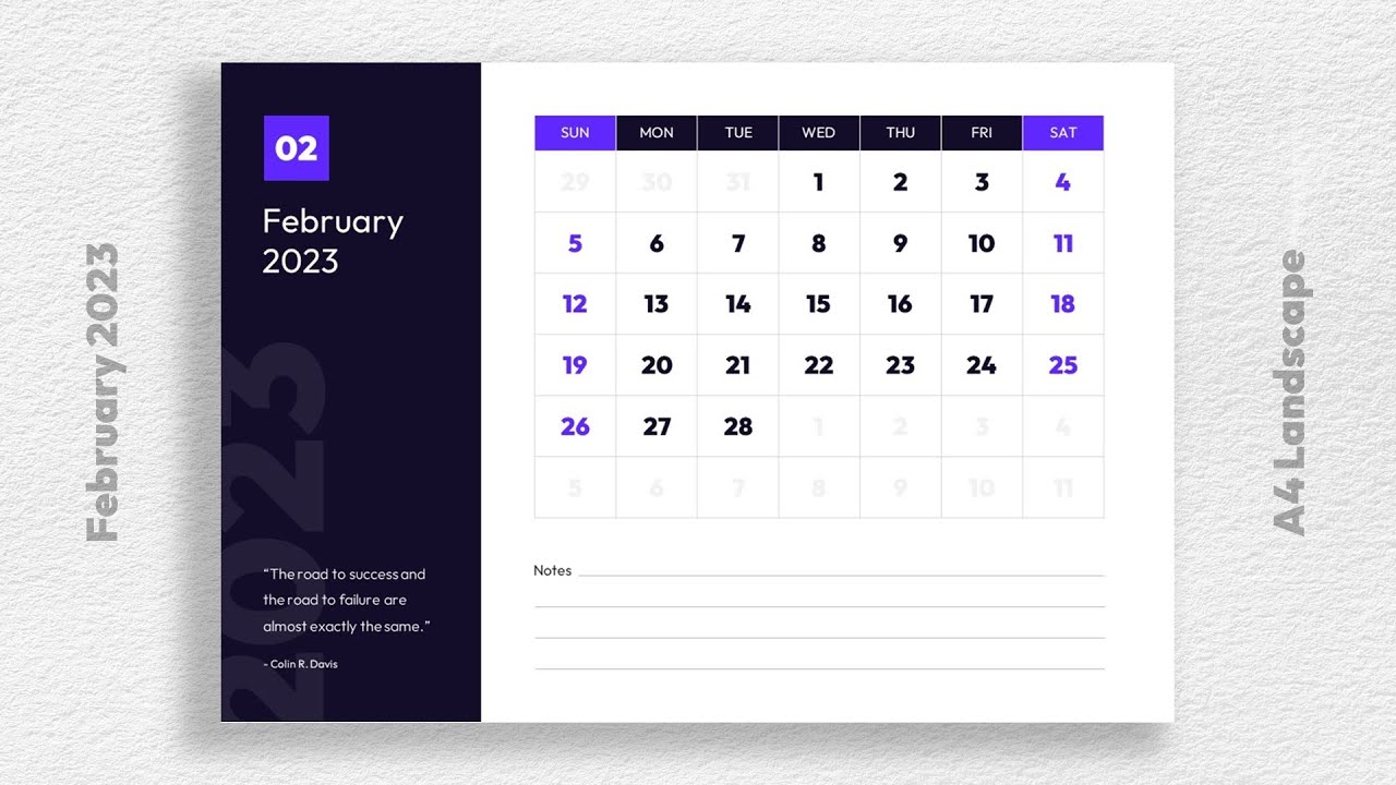 'Video thumbnail for Feb 2023 Calendar Printable Template Free Download'