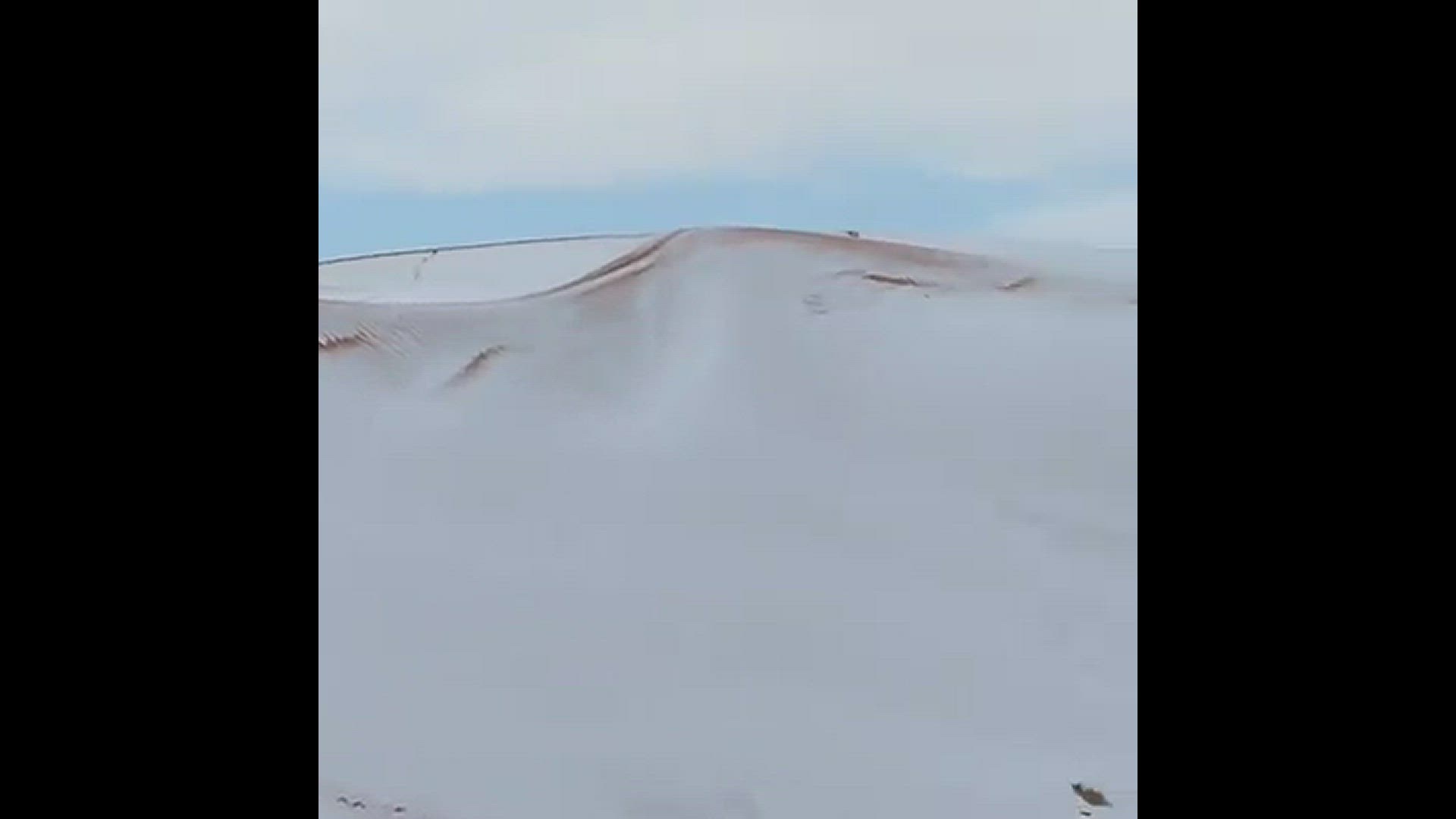 Video thumbnail for Great view Snow falling in the Algerian desert