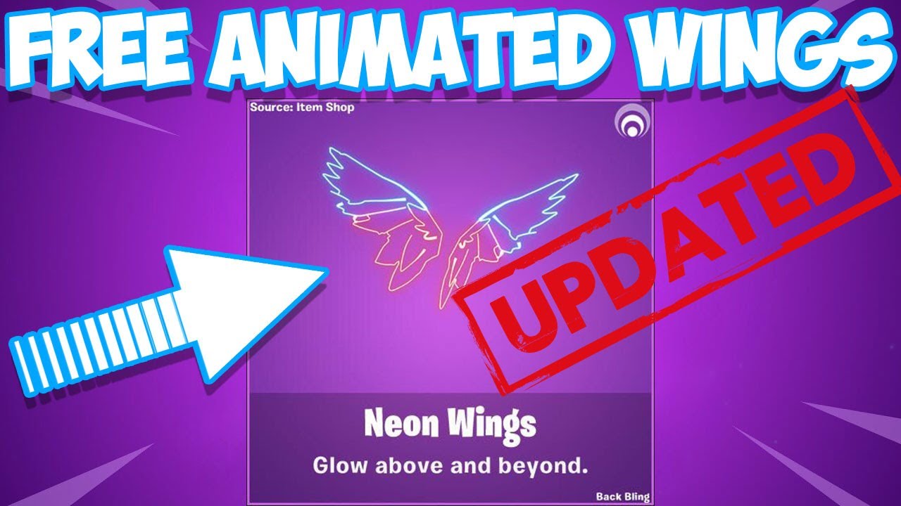 Video thumbnail for Fortnite Party Royale - Neon Wings FREE! UPDATED!