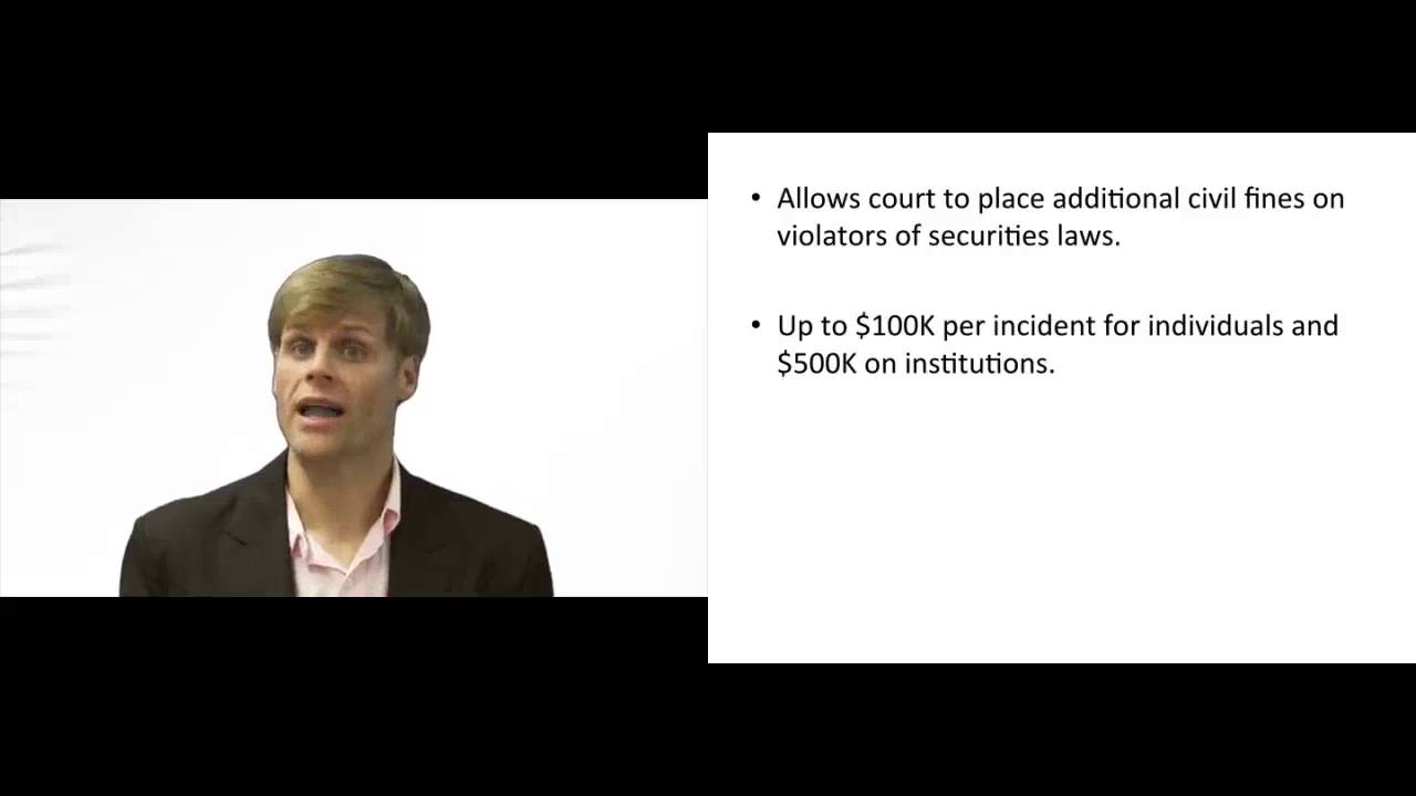 'Video thumbnail for Securities Enforcement Remedies Act'