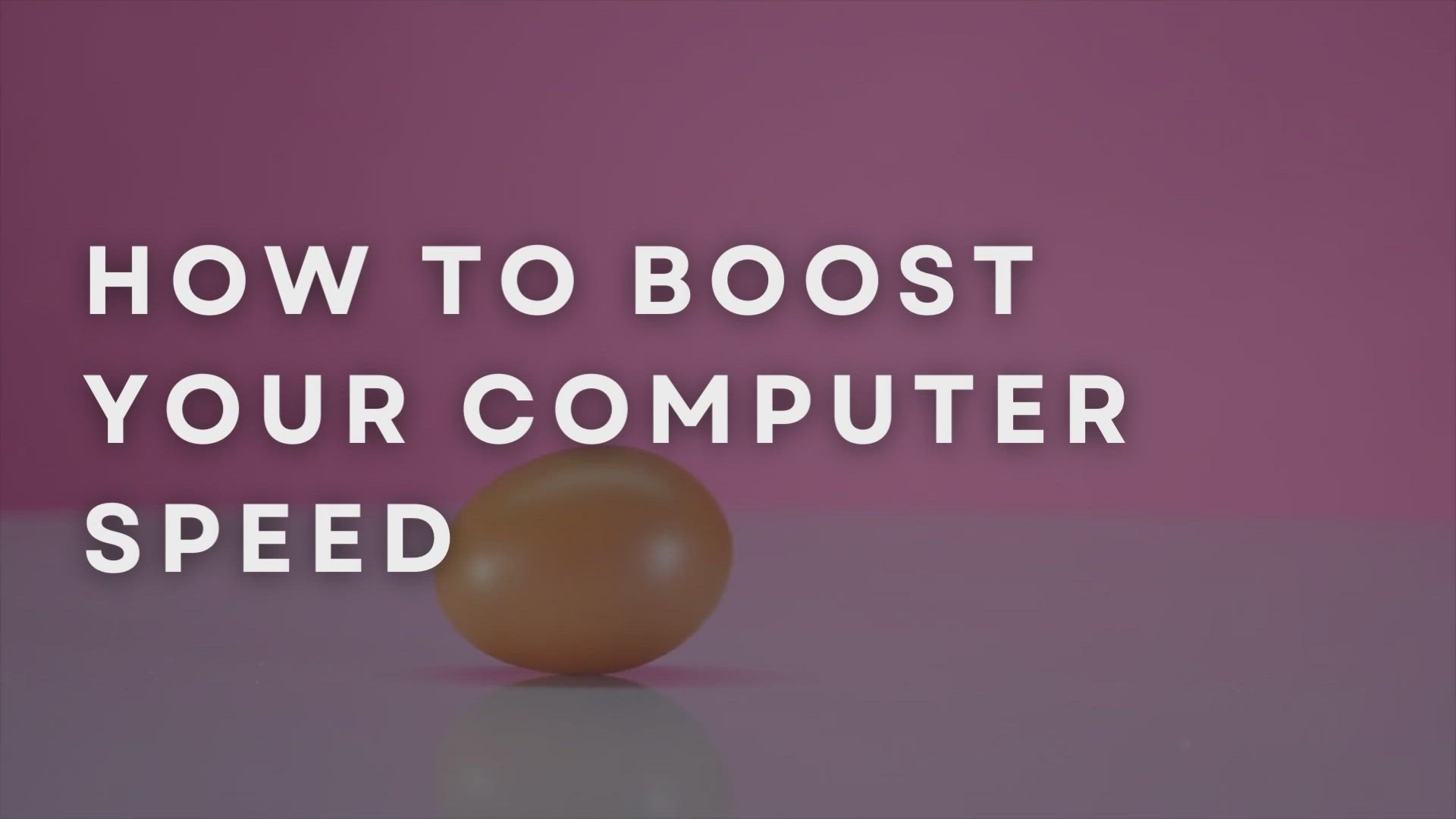 'Video thumbnail for How To Boost Your Computer Speed'