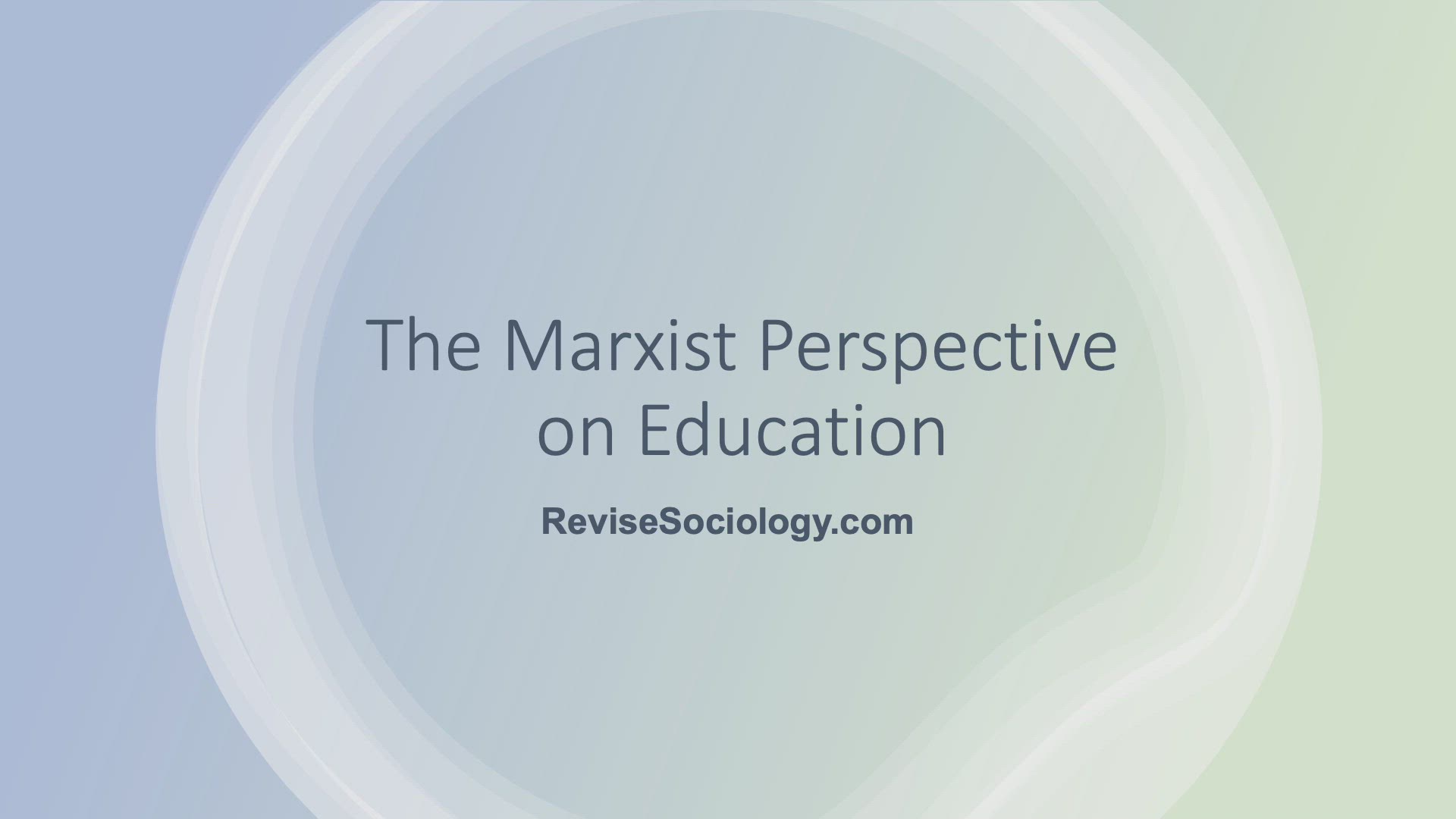 'Video thumbnail for The marxist perspective on education'