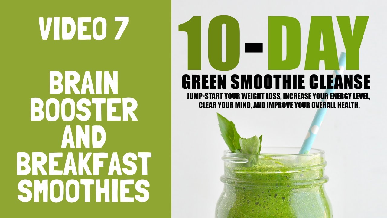 Video thumbnail for Green Smoothie Cleanse | Smoothies for Energy | Brain Booster Smoothie | Breakfast Smoothies