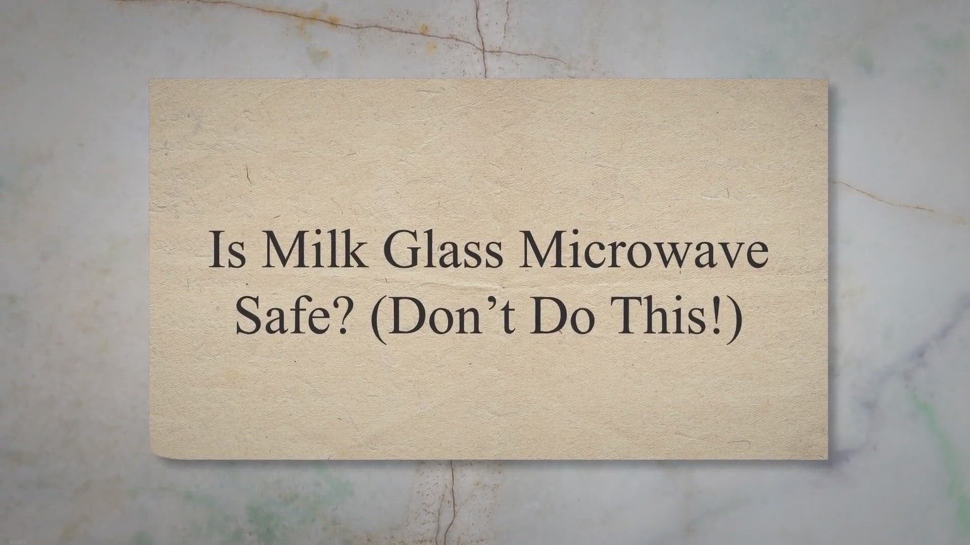 Video thumbnail for Is Milk Glass Microwave Safe ? (Don’t Do This !)