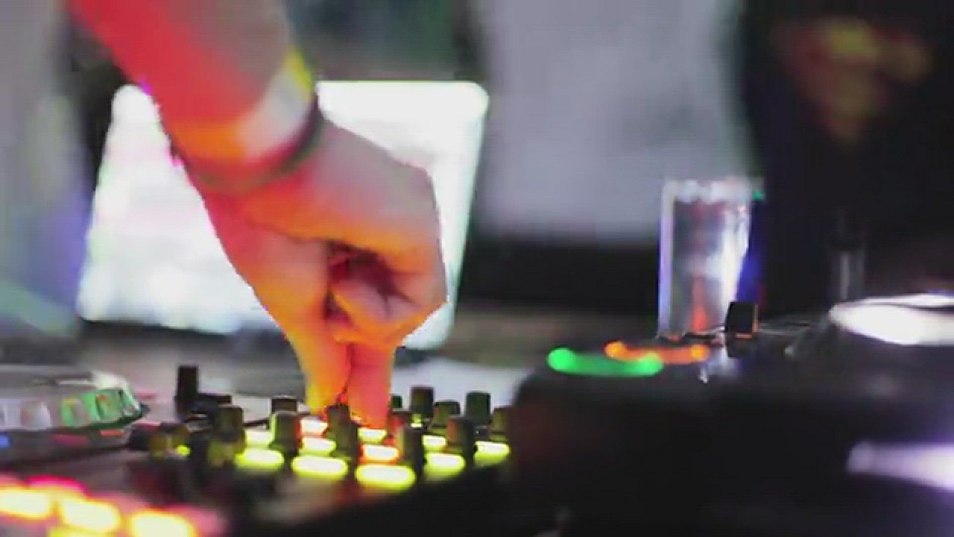 Video thumbnail for Neon Coloured Lights With DJ Playing