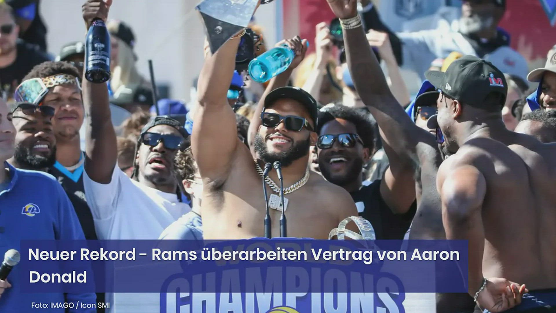'Video thumbnail for Neuer Rekord - Rams überarbeiten Vertrag von Aaron Donald'