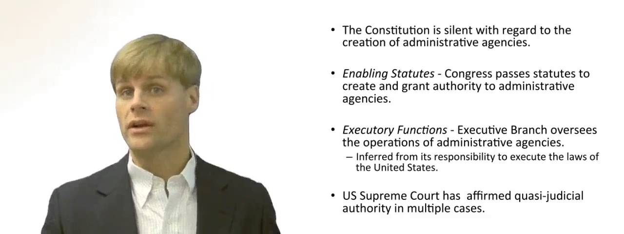 'Video thumbnail for Authority for Administrative Agency Functions'