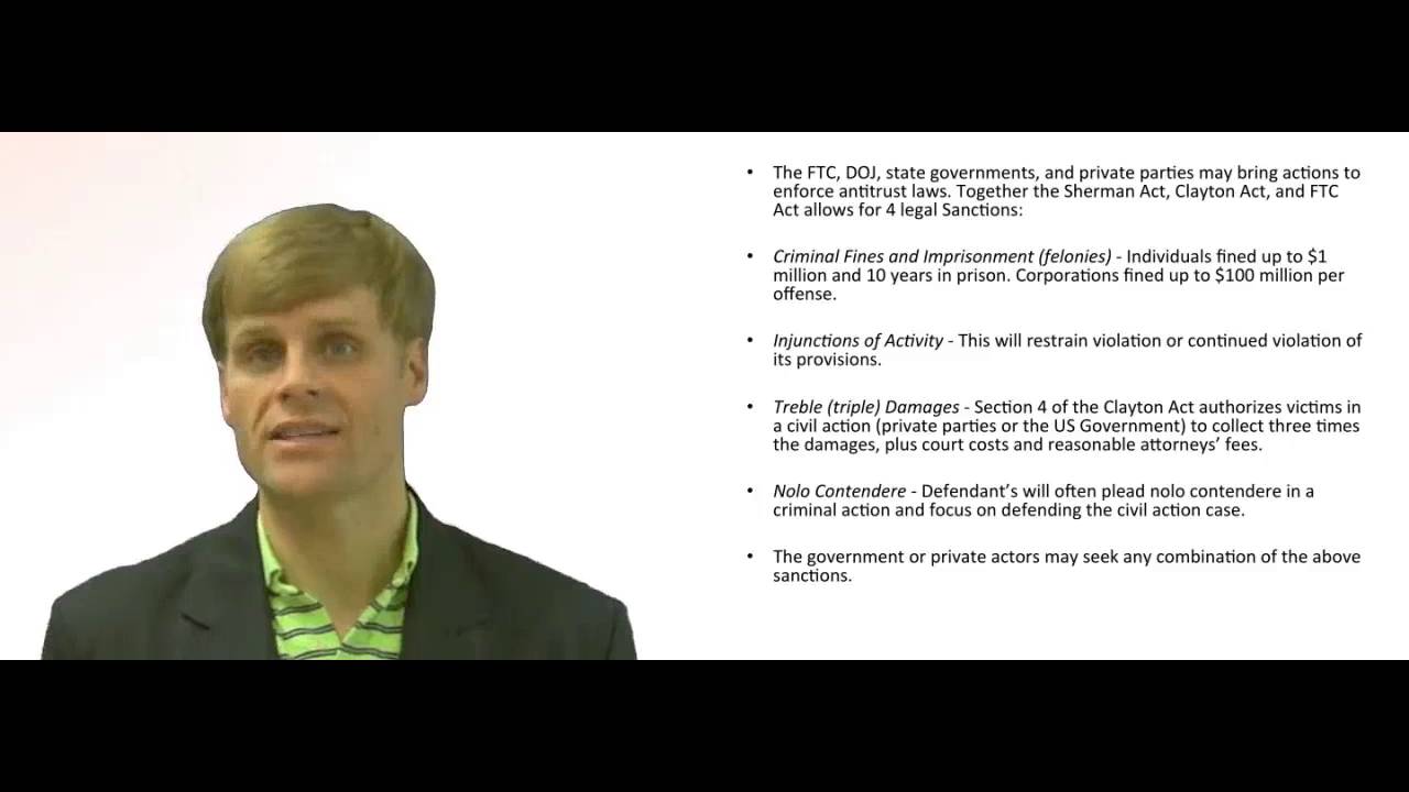 'Video thumbnail for Sanctions under Antitrust Law'