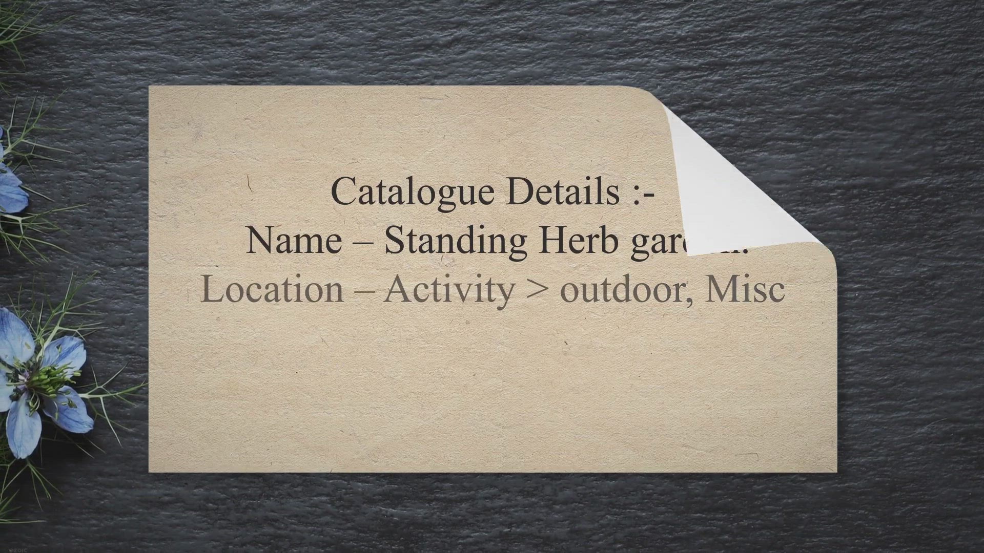 Video thumbnail for HERB GARDEN