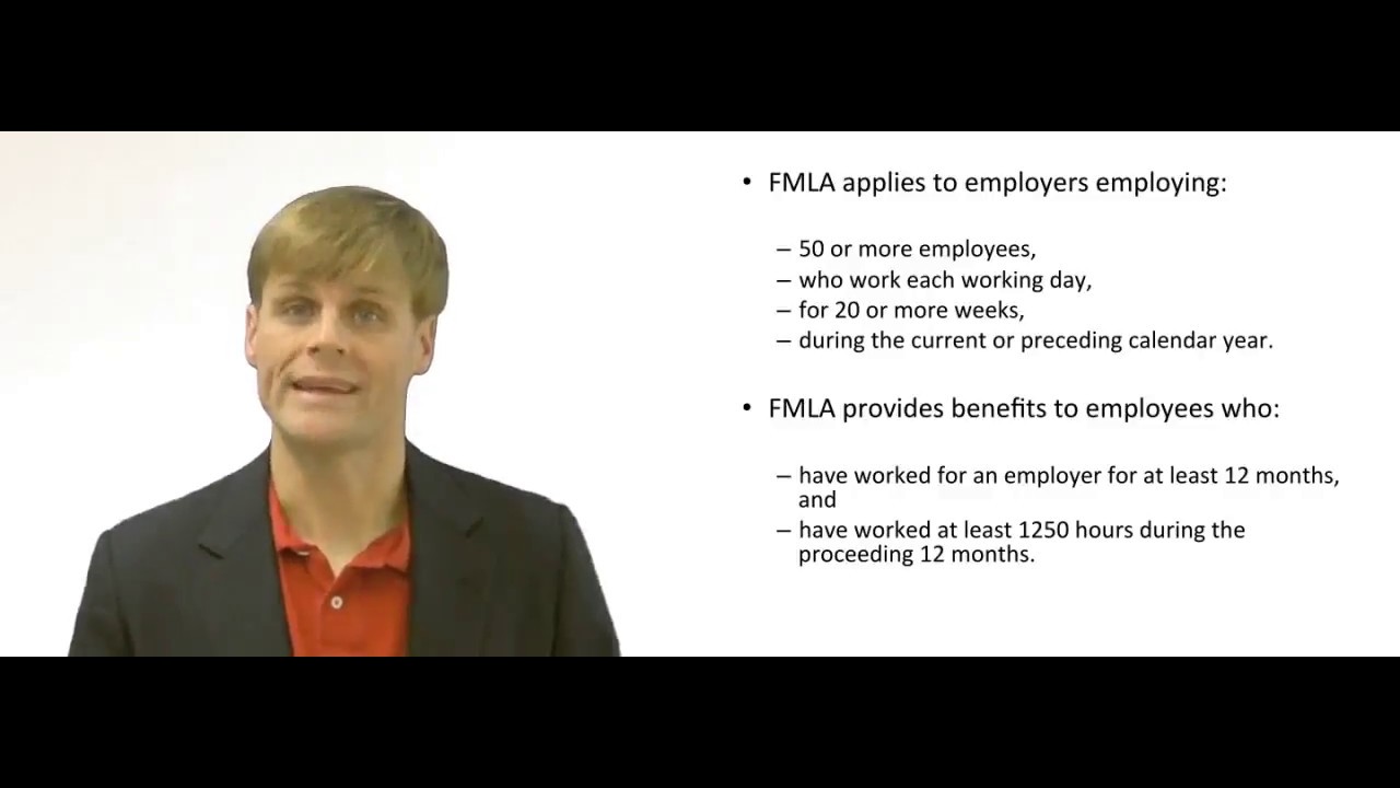 'Video thumbnail for The Family Medical Leave Act ( FMLA )'