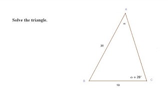 'Video thumbnail for Solve a Triangle Problem - Only two Sides Given !'