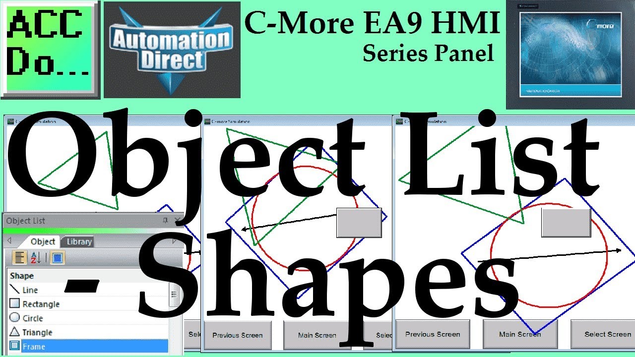 'Video thumbnail for C-More EA9 HMI Series Panel Object List Shapes'