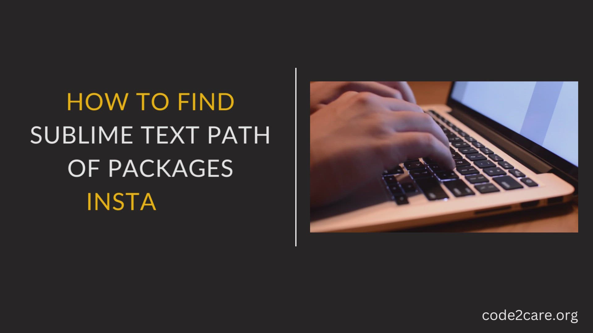 'Video thumbnail for How to find Sublime Text path of packages installed'