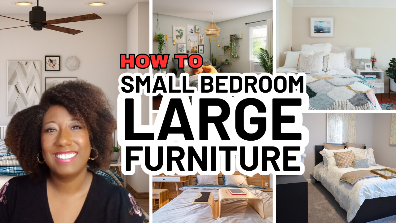 'Video thumbnail for HOW TO: Arrange a SMALL BEDROOM with Large Furniture'