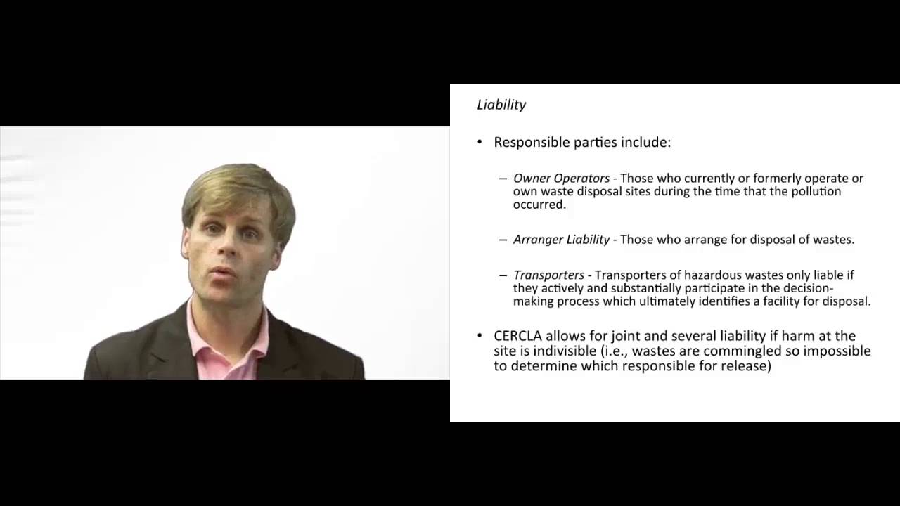 'Video thumbnail for Comprehensive Environmental Response, Compensation, and Liability Act of 1980'