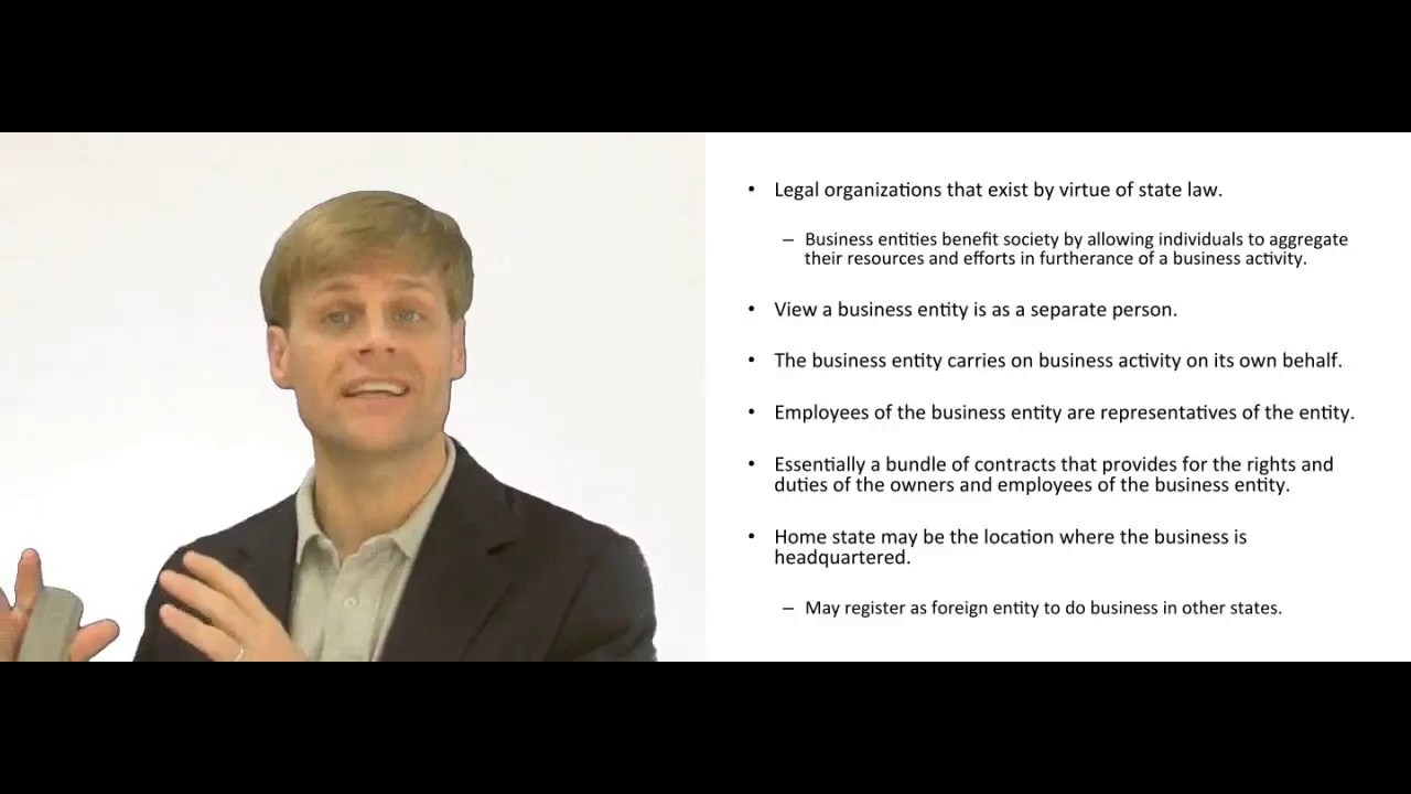 'Video thumbnail for What are Business Entities?'