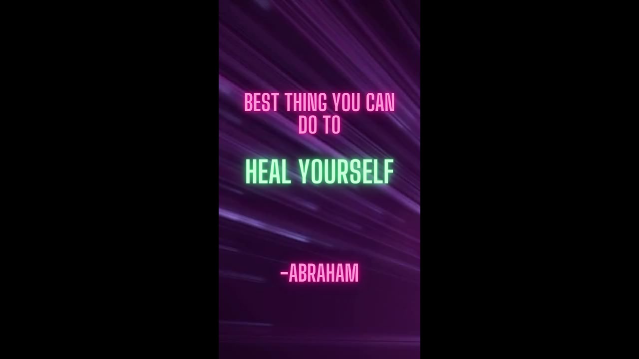 Video thumbnail for ABRAHAM: Best thing you can do to HEAL your body