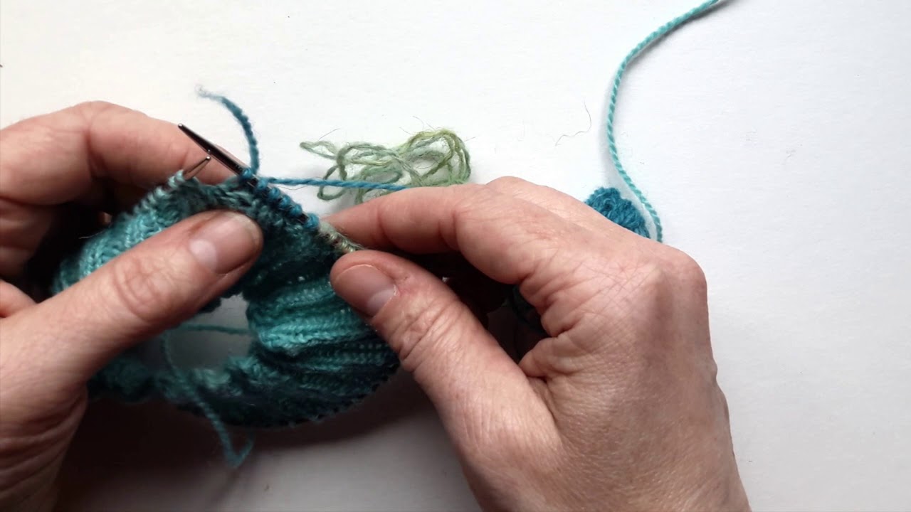 'Video thumbnail for Patchwork Socks - joining yarns, wrap & turn'