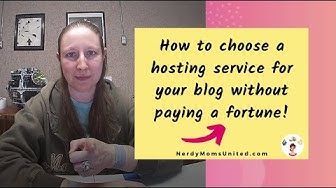 Video thumbnail for How to not pay a fortune for a blog hosting service!