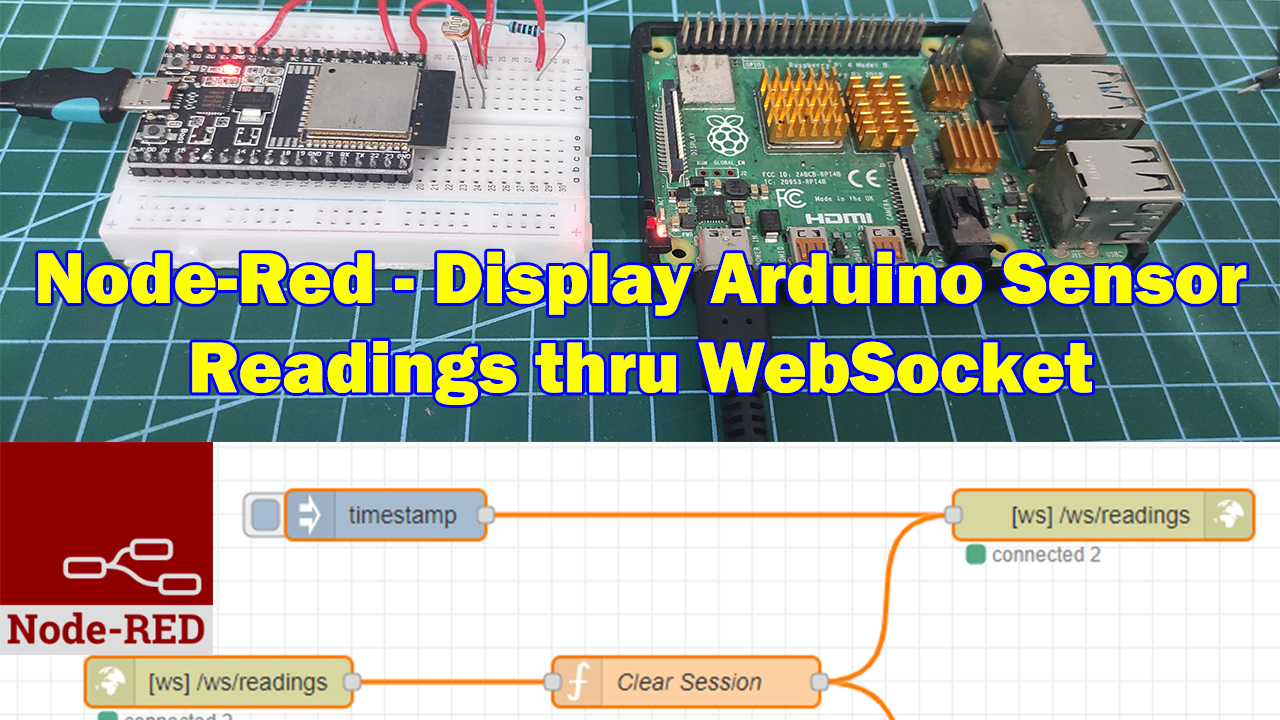 Video thumbnail for Node-Red - Display Arduino Sensor Readings thru WebSocket