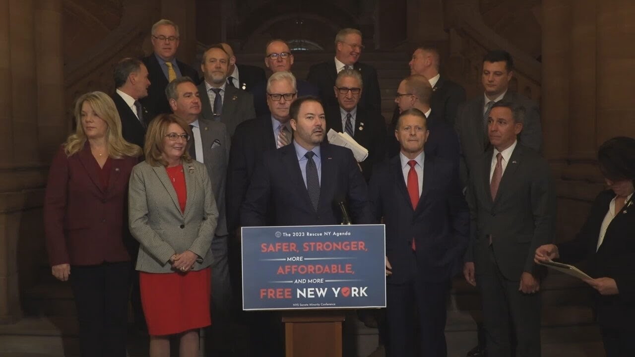 Video thumbnail for NY Senate Gop Unveils Agenda