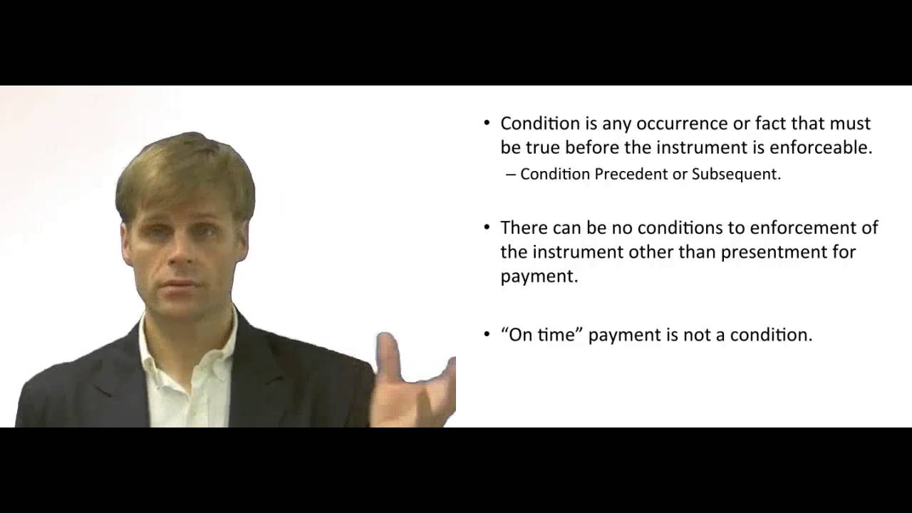 'Video thumbnail for Negotiable Instrument - Unconditional Promise to Pay'