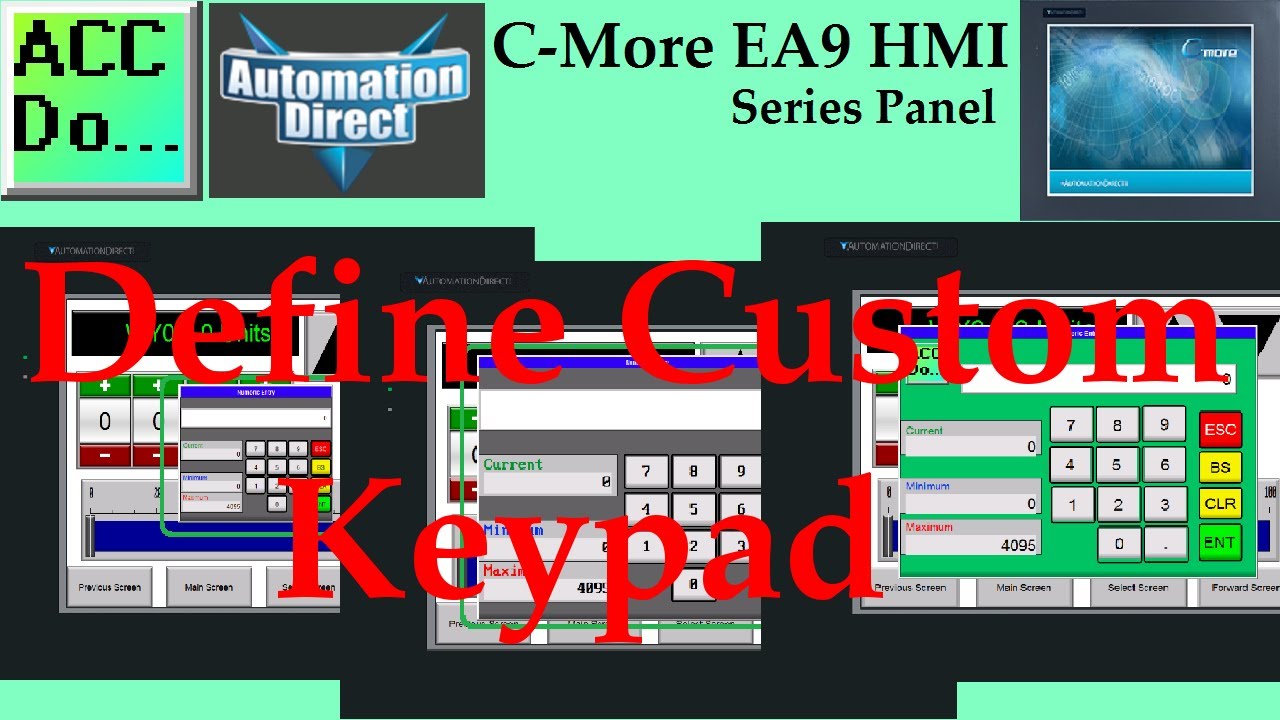 'Video thumbnail for C-More EA9 HMI Series Panel Define Custom Keypad'