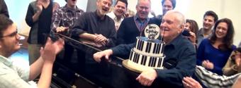 Video thumbnail for John Kander Blows Out His Birthday Candles in Rehearsal for THE VISIT!