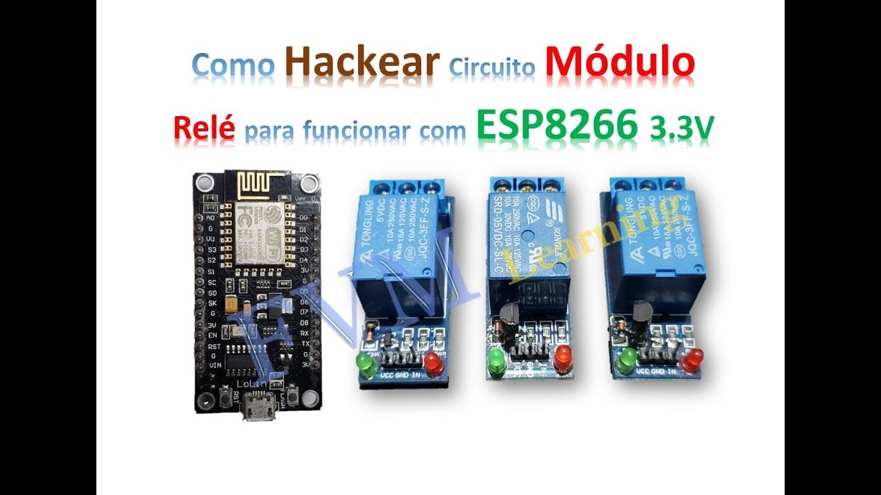 Video thumbnail for Como Hackear Circuito Módulo Relé para funcionar com ESP8266 3.3V