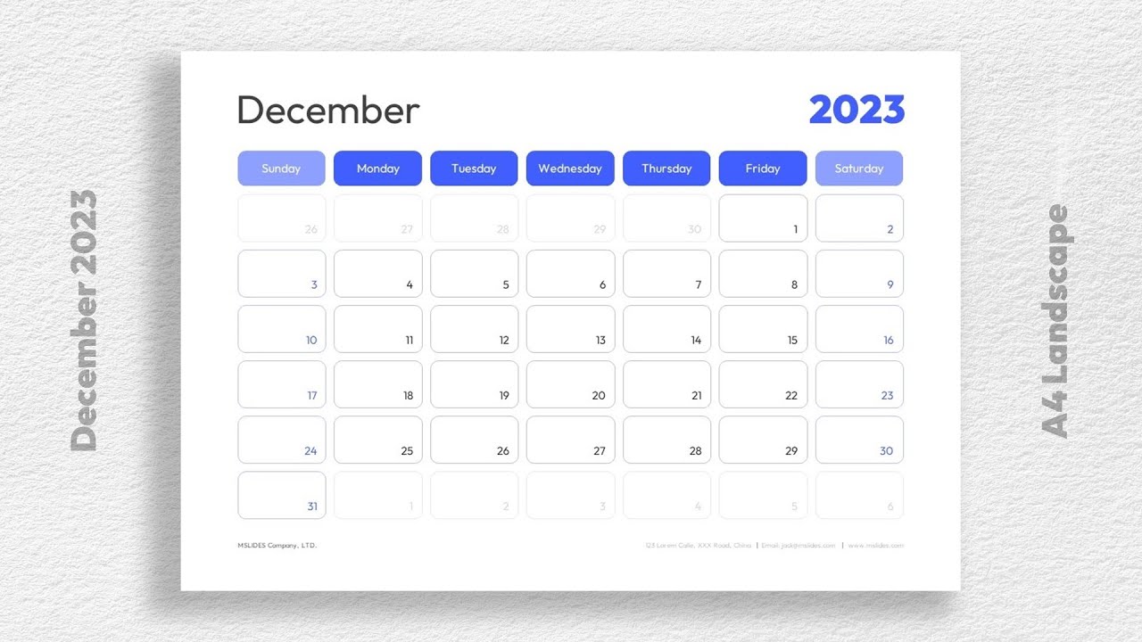 'Video thumbnail for Printable 2023 Monthly Calendar Free Download: PDF, PowerPoint, and Google Slides'