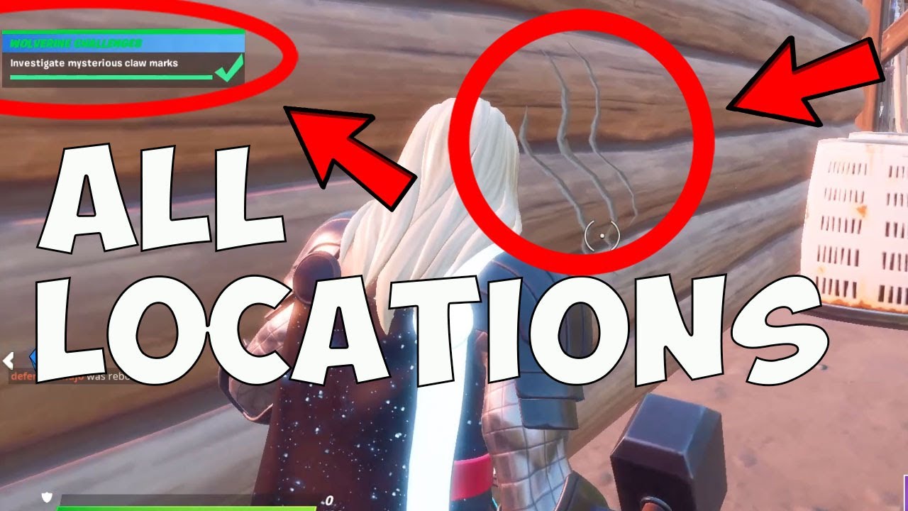 Video thumbnail for Where are the Wolverine Claw Marks in Fortnite