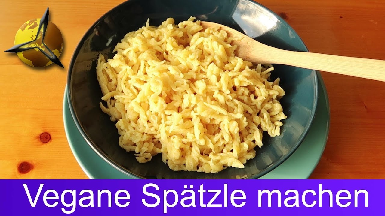 'Video thumbnail for Vegane Spätzle & Spätzleteig ohne Ei selber machen'