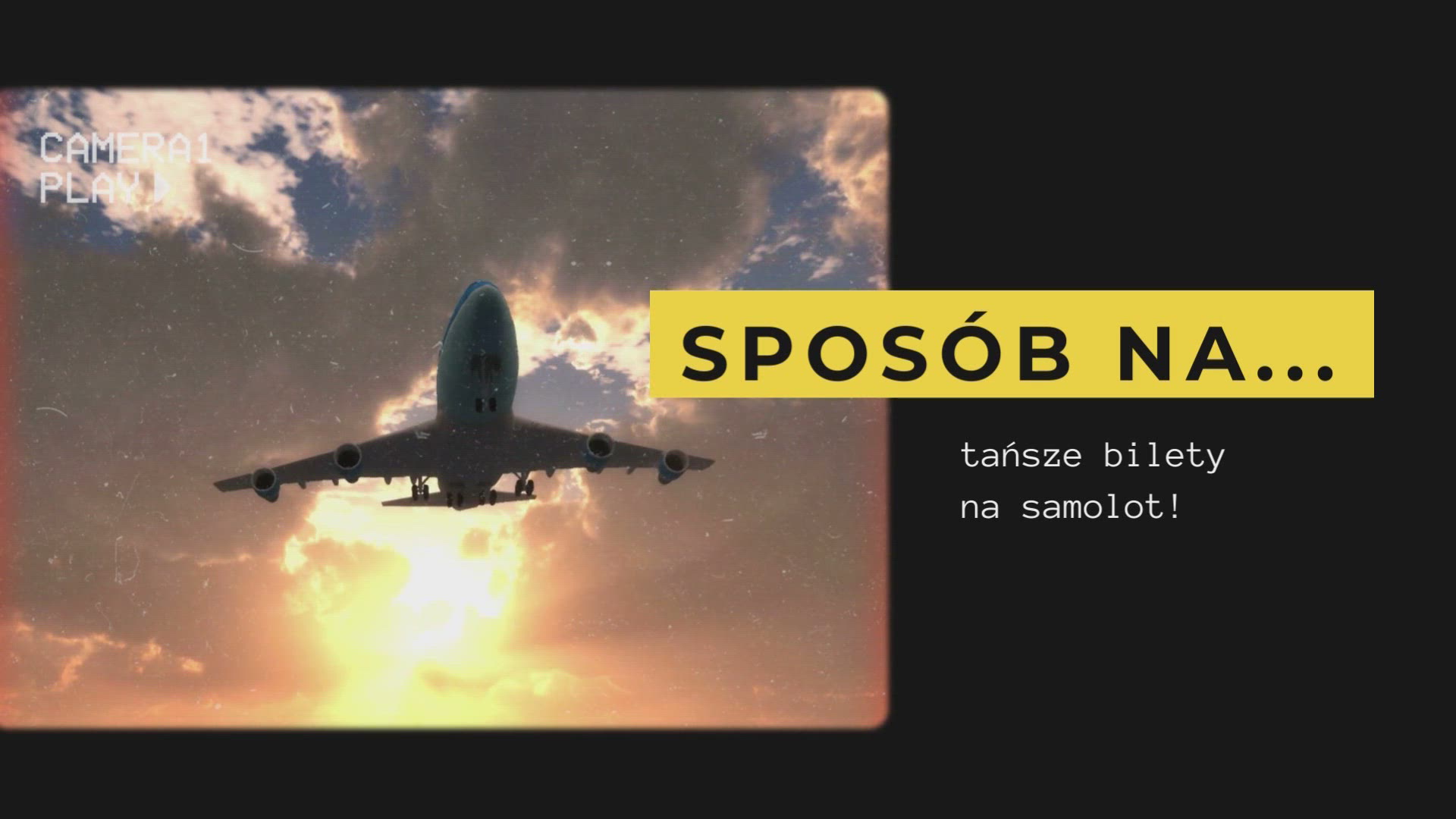 'Video thumbnail for Sposób na tanie bilety na samolot'