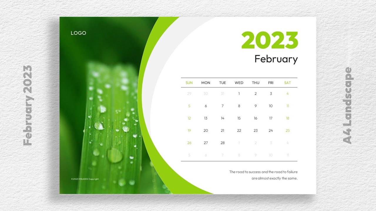 'Video thumbnail for 2023 February Calendar: Free Download in PDF, PPTX, and Google Slides Formats'