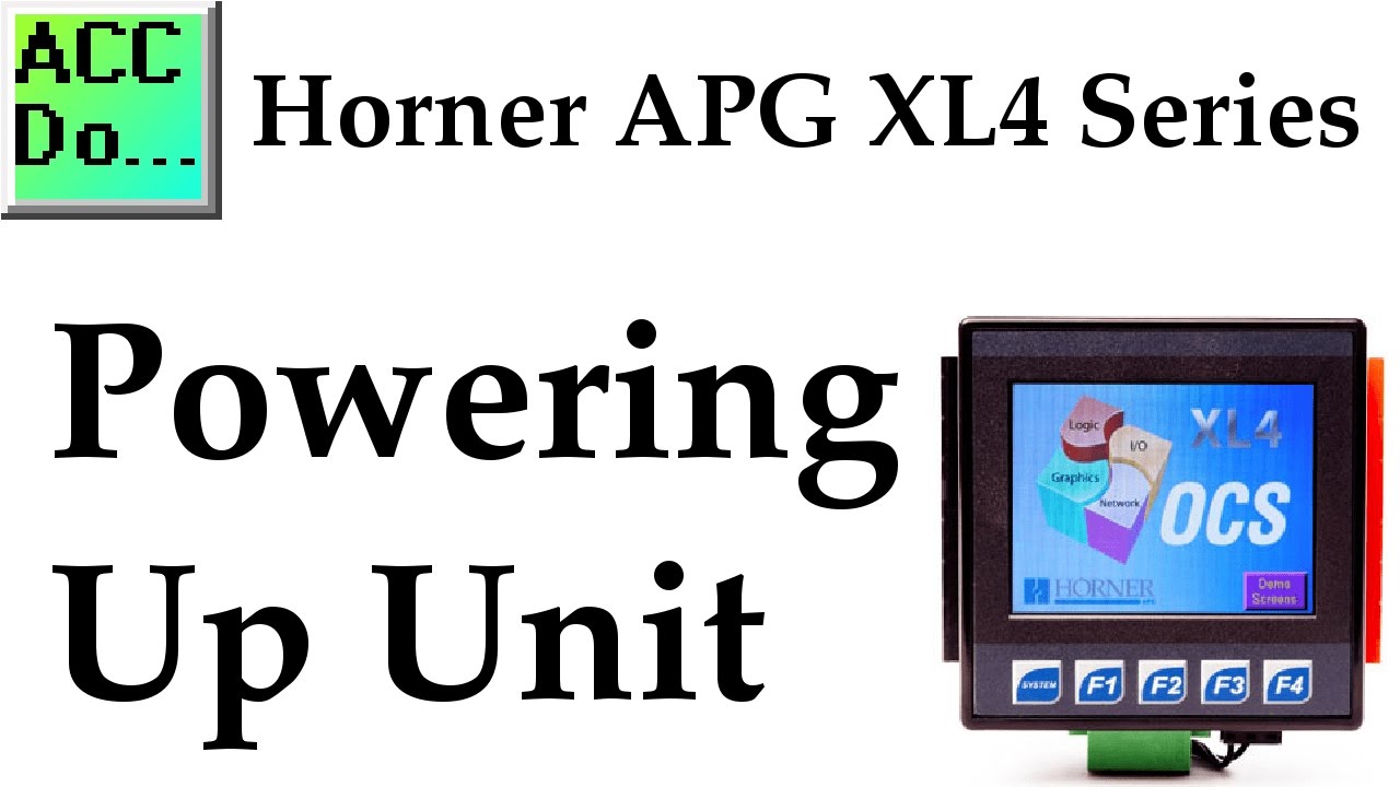 'Video thumbnail for Horner XL4 PLC Powering Up Unit'