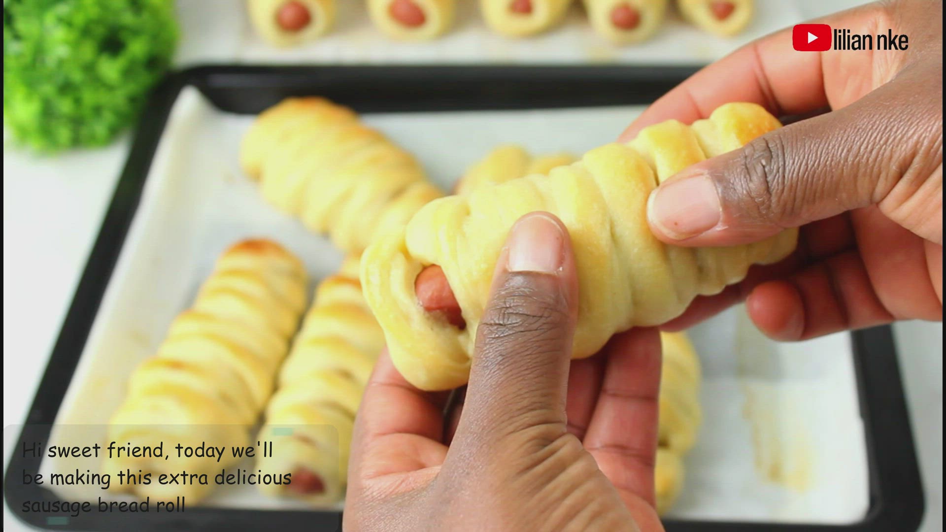 'Video thumbnail for Sausage bread rolls | Braided chinese hot dog buns recipe'