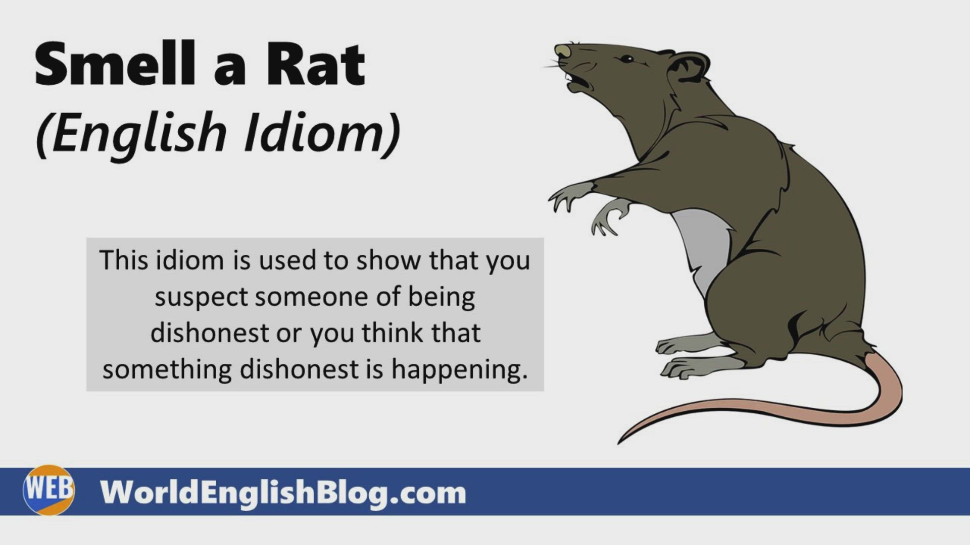'Video thumbnail for Smell a Rat - English Idiom'