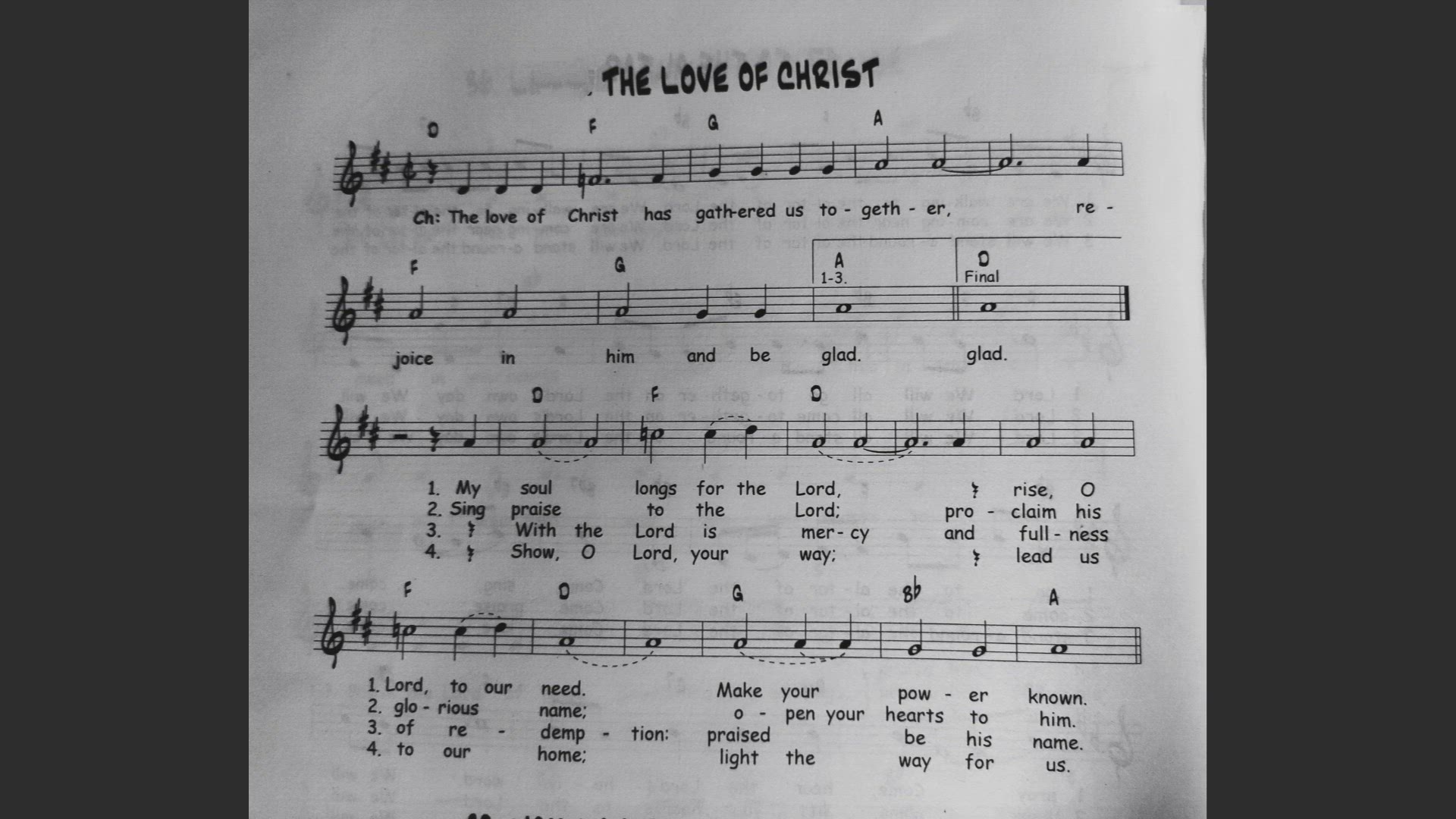 'Video thumbnail for The Love Of Christ - Catholic Mass Song Sheet Music'