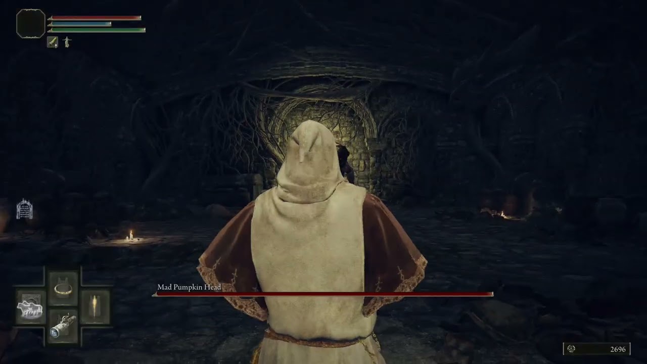 'Video thumbnail for Elden Ring Mad Pumpkin Head Waypoint Ruins Boss Fight and Location'