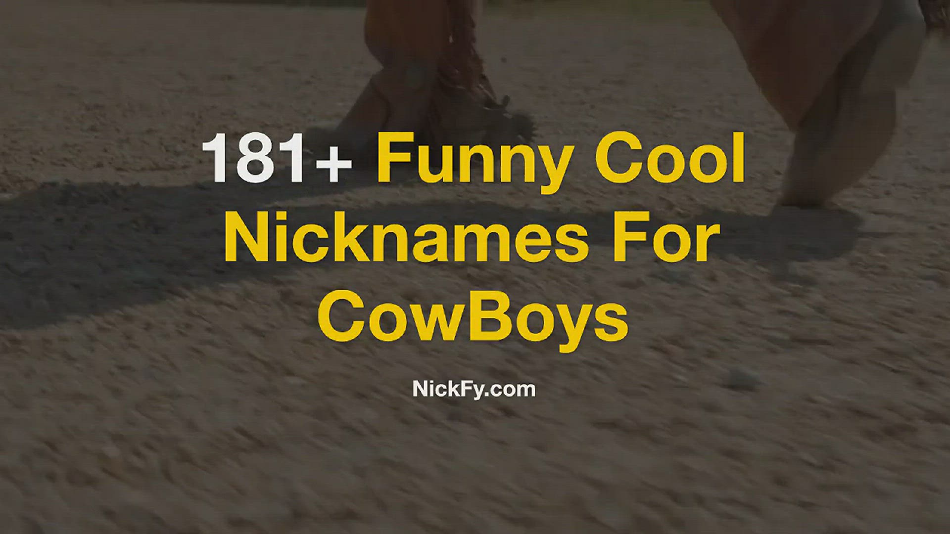 'Video thumbnail for CowBoy Nicknames | 181+ Funny Cool Nicknames For CowBoys'