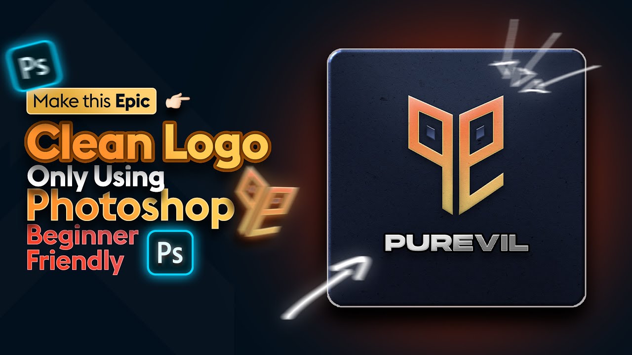 Video thumbnail for How to design a Clean logo in photoshop 2021 - Beginner friendly