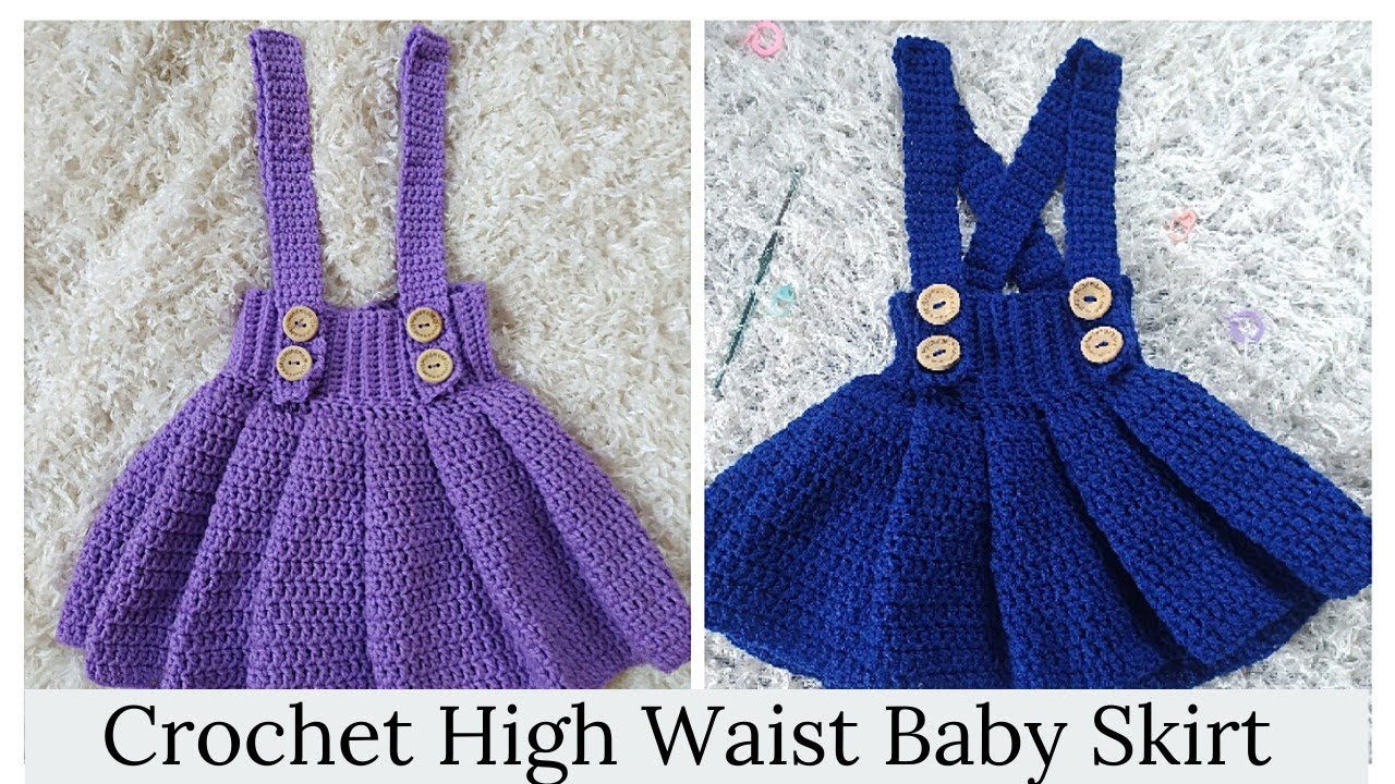 Video thumbnail for How to Crochet Simple and Cute Baby High Waist Skirt