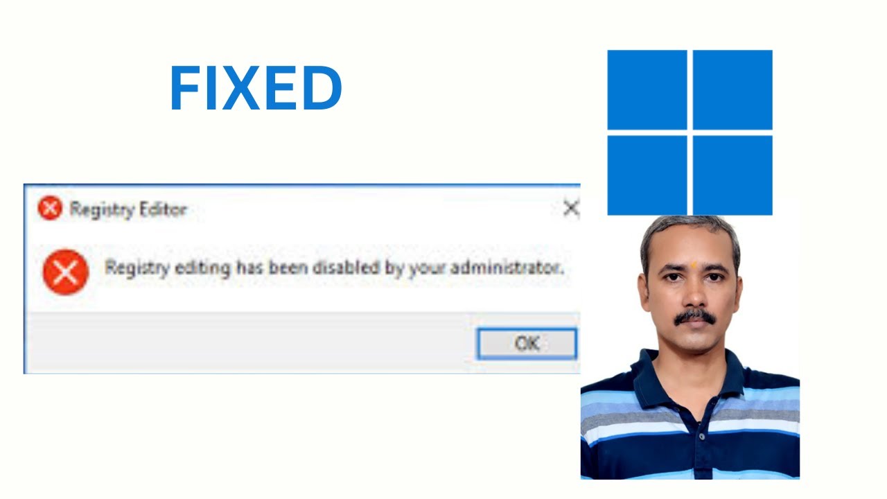 'Video thumbnail for Fixed: Registry editing has been disabled by your administrator on windows 11'