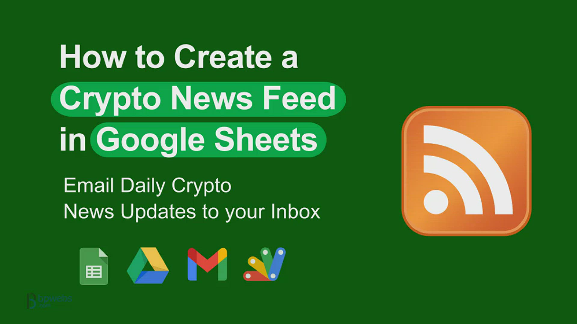 'Video thumbnail for How to create crypto news feed in Google Sheets'
