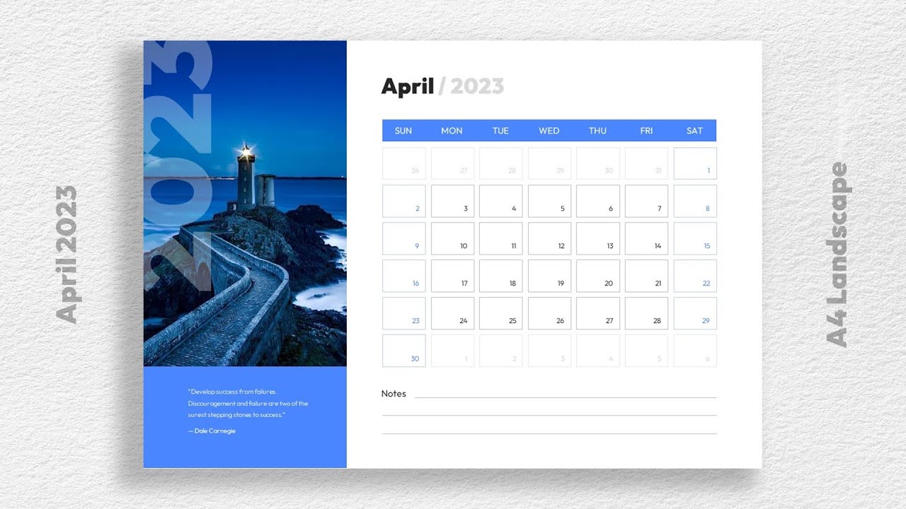 'Video thumbnail for April 2023 Calendar Template Free Download'