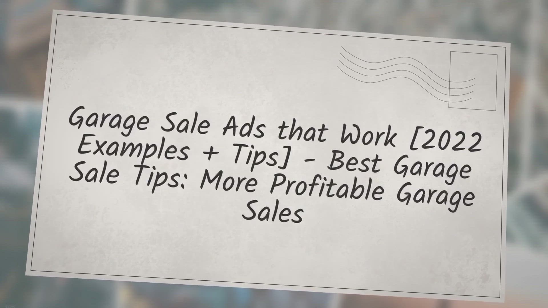 Video thumbnail for Garage Sale Ads that Work [2022 Examples + Tips] - Best Garage Sale Tips: More Profitable Garage Sales